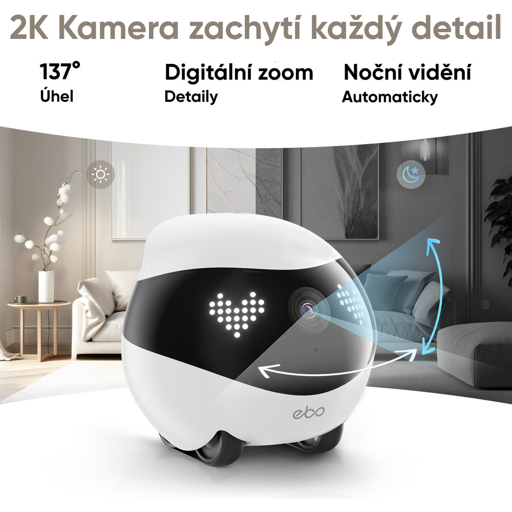 2K kamera s širokým úhlem záběru